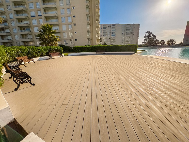 Depto para 5 con vista al mar a pasos de la playa