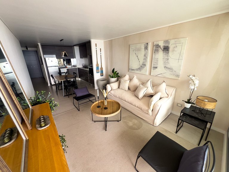 Mar y encanto en Concón - Depto para 4