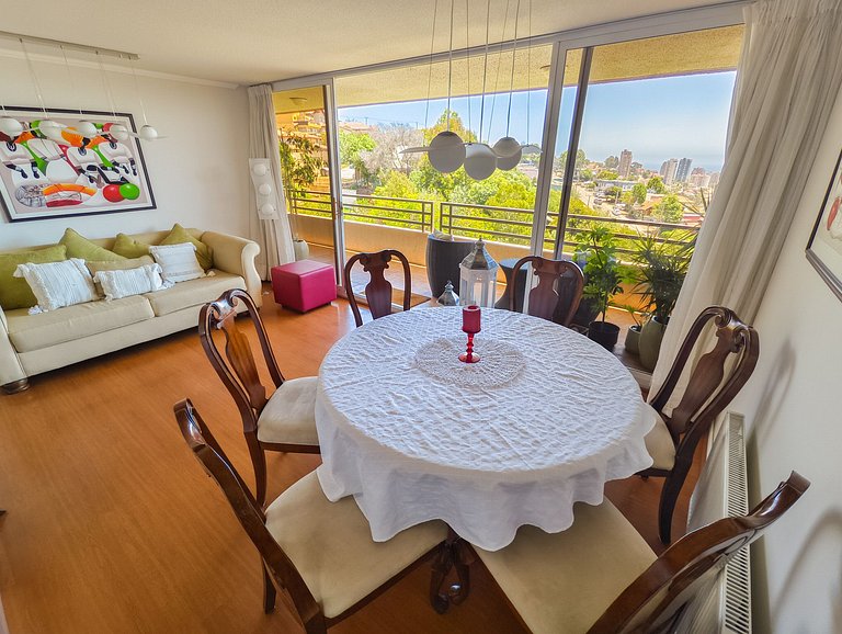 Escapada familiar en Reñaca dpto. para 4 personas