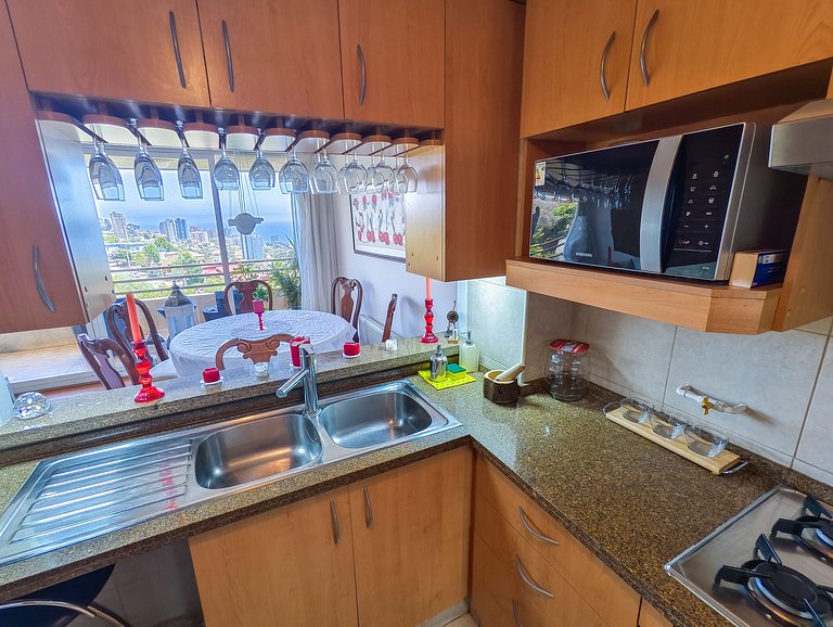 Escapada familiar en Reñaca dpto. para 4 personas