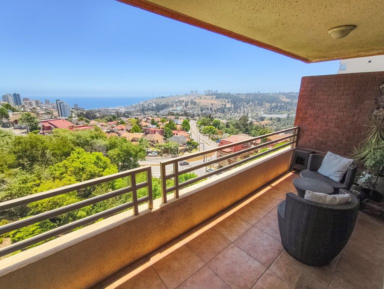 Escapada familiar en Reñaca dpto. para 4 personas