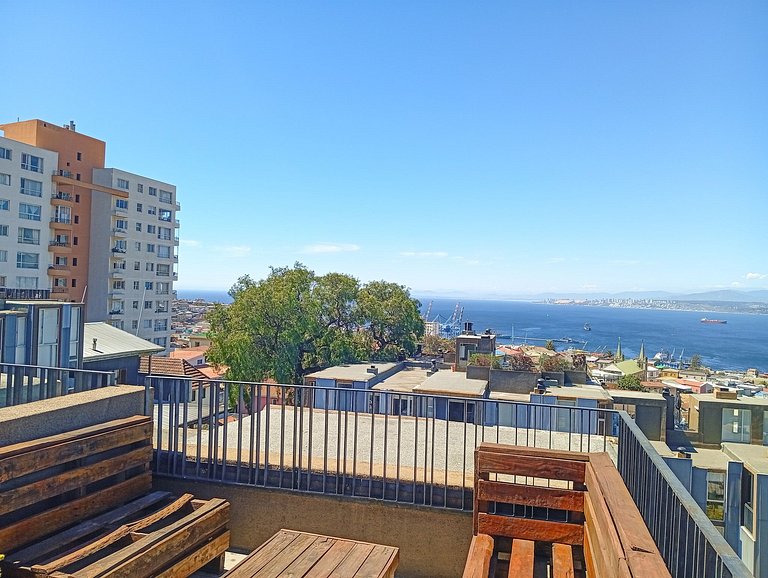 Cómodo dpto para 4 en Cerro Alegre - Valparaíso