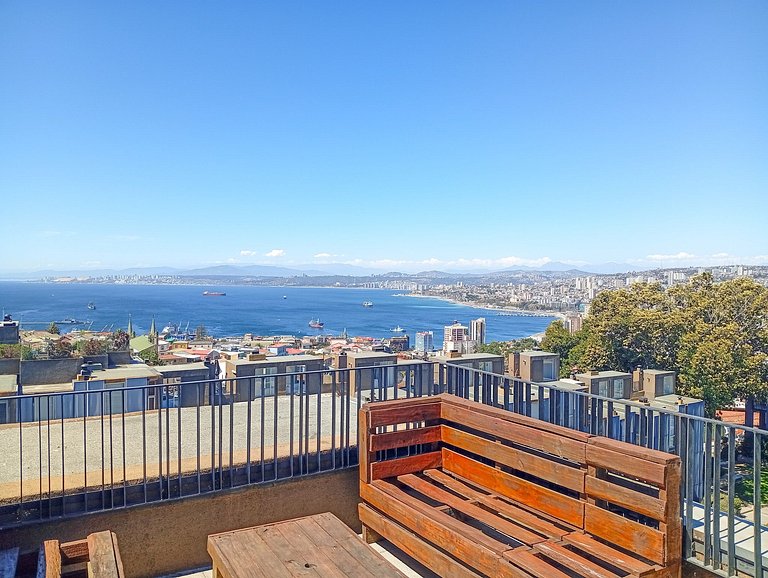 Cómodo dpto para 4 en Cerro Alegre - Valparaíso