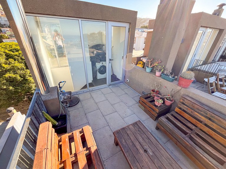 Cómodo dpto para 4 en Cerro Alegre - Valparaíso