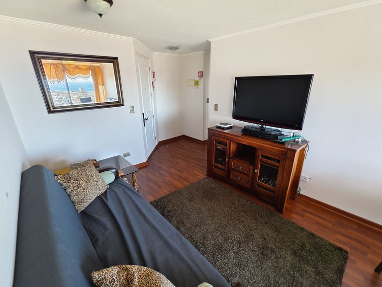 Dpto con hermosa vista a la bahía de Valpo para 6