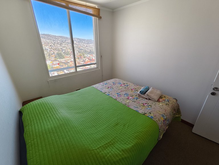 Dpto con hermosa vista a la bahía de Valpo para 6