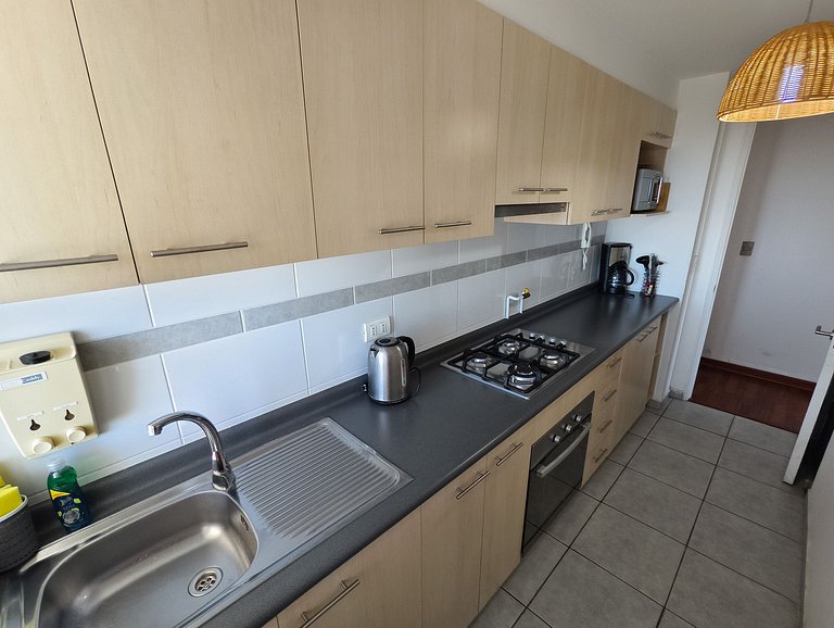 Dpto con hermosa vista a la bahía de Valpo para 6