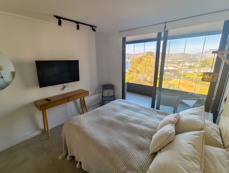 Hermosa vista a la bahía de Papudo para 8 personas