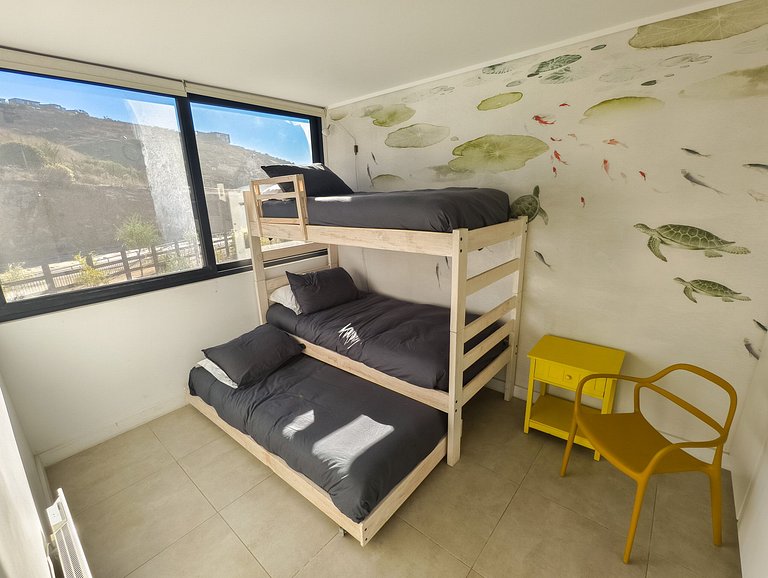 Hermosa vista a la bahía de Papudo para 8 personas