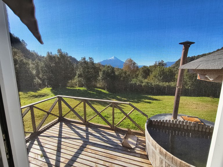 Casa Ensenada vista volcán Osorno y jardín amplio