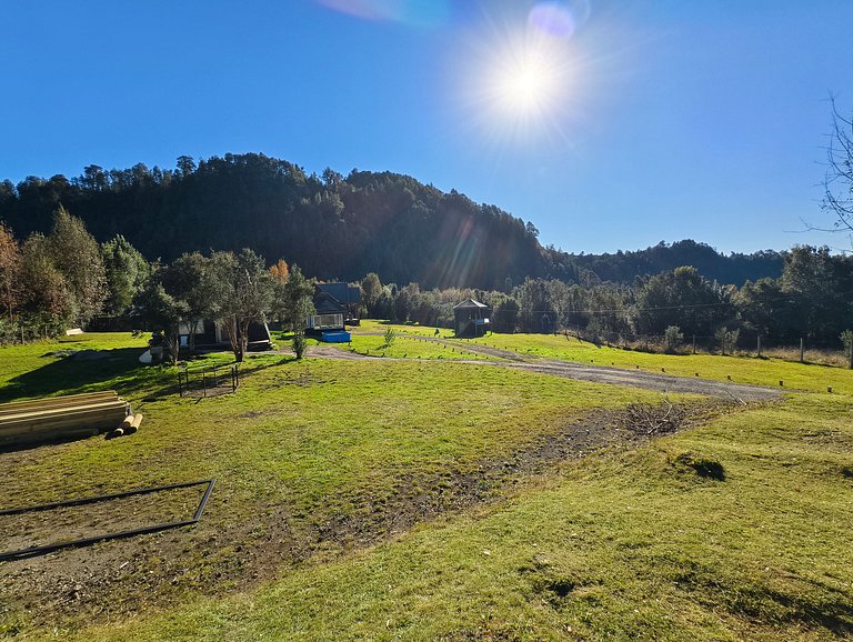 Casa Ensenada vista volcán Osorno y jardín amplio