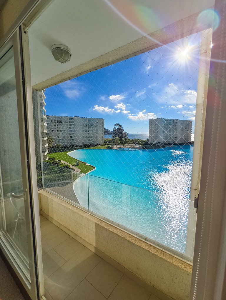 Hermosa vista al mar: depto para 6 - Papudo Laguna